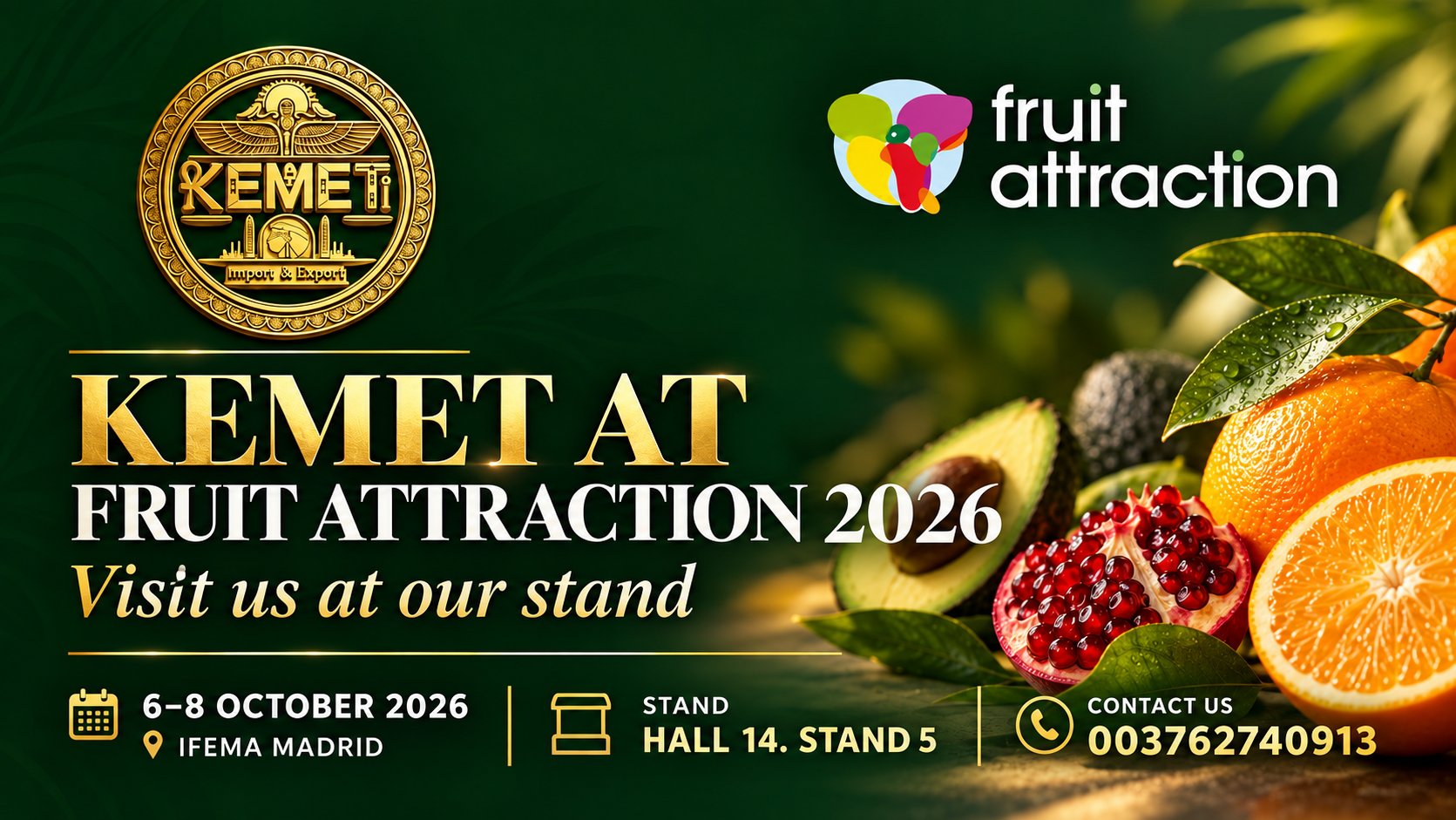 KEMET is participating in Fruit Attraction 2026 in Madrid! 🇪🇸🍊